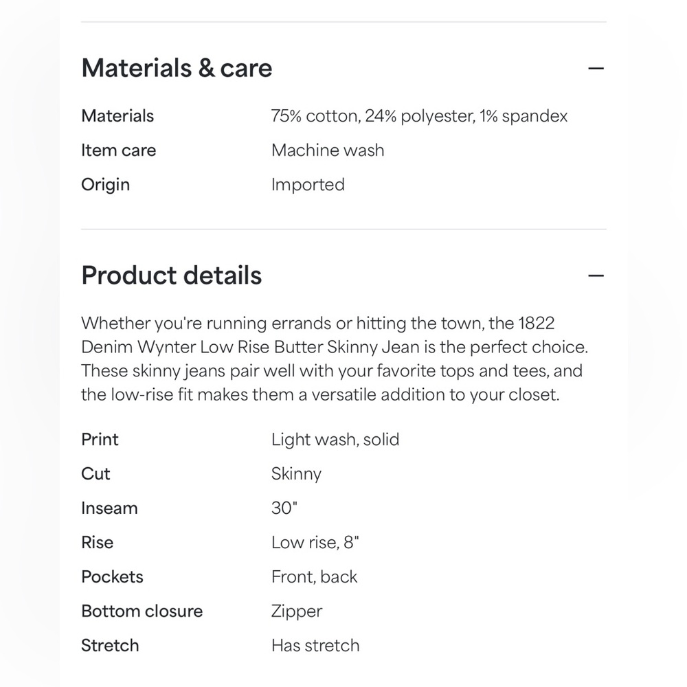 1822 Denim Women's Skinny Jeans in Soft Blue size 12 - Picture 3 of 6